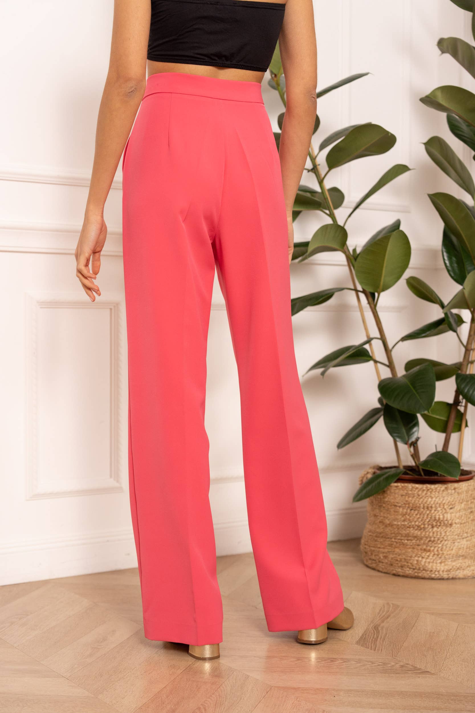 Attentif Paris - Vente Pantalon – femme - [Timeless] Pantalon unie coupe droite82