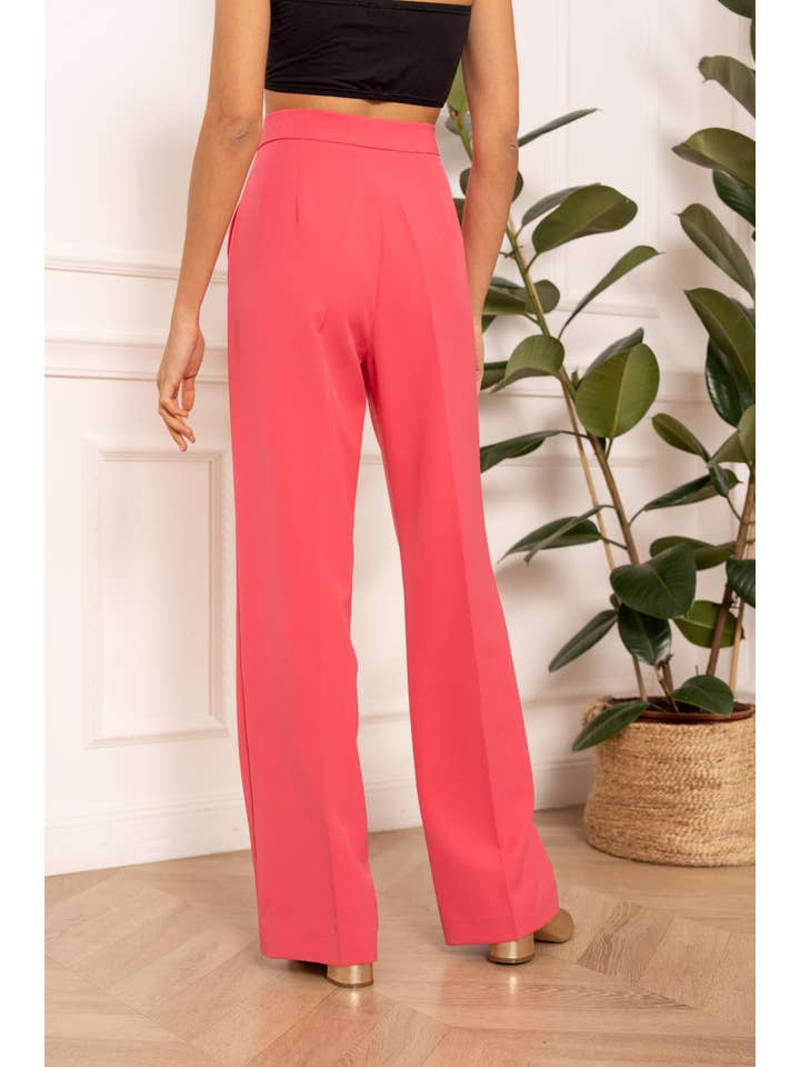 Attentif Paris – wholesale Byxor - Dam – Solid raka byxor med hög midja82