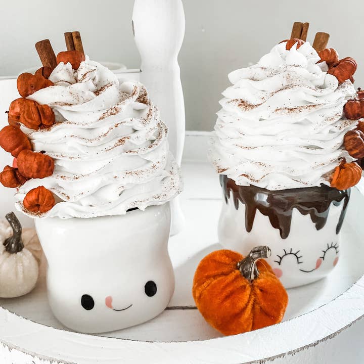 Crafted Hive Culture - Wholesale Decorative Tabletop Object - Pumpkin Spice Marshmallow Toppers1