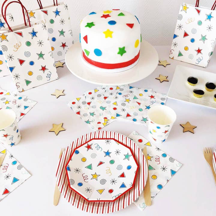 Pooka Party Eu – wholesale Engångsplatta – Lyckliga färger små tallrikar (Sats om 8)2