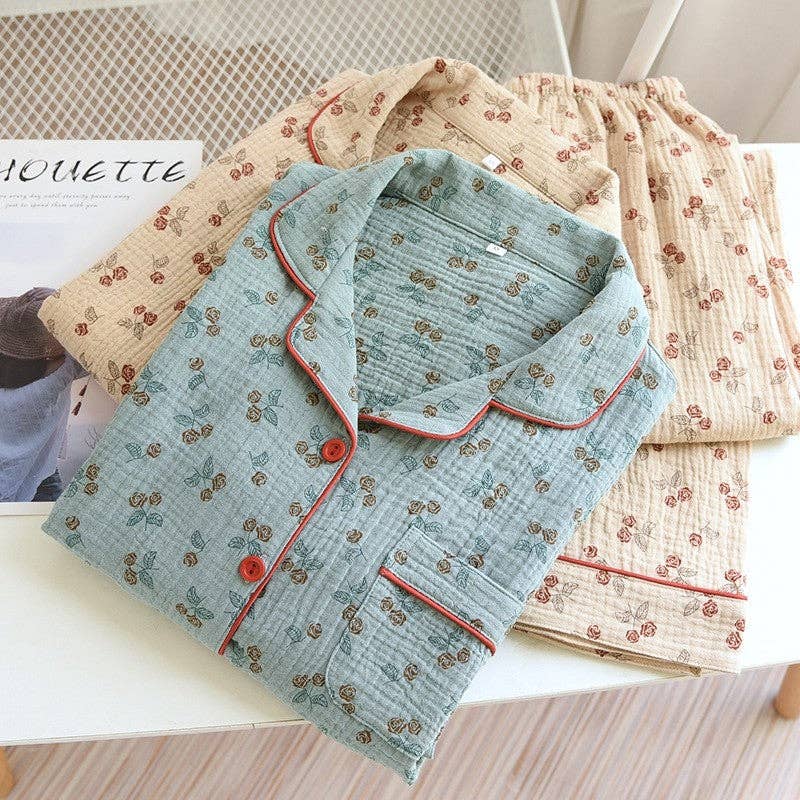 Sheer Trend - Wholesale Sleepwear Set - Women's - Printed Long Sleeve Pajama Set2