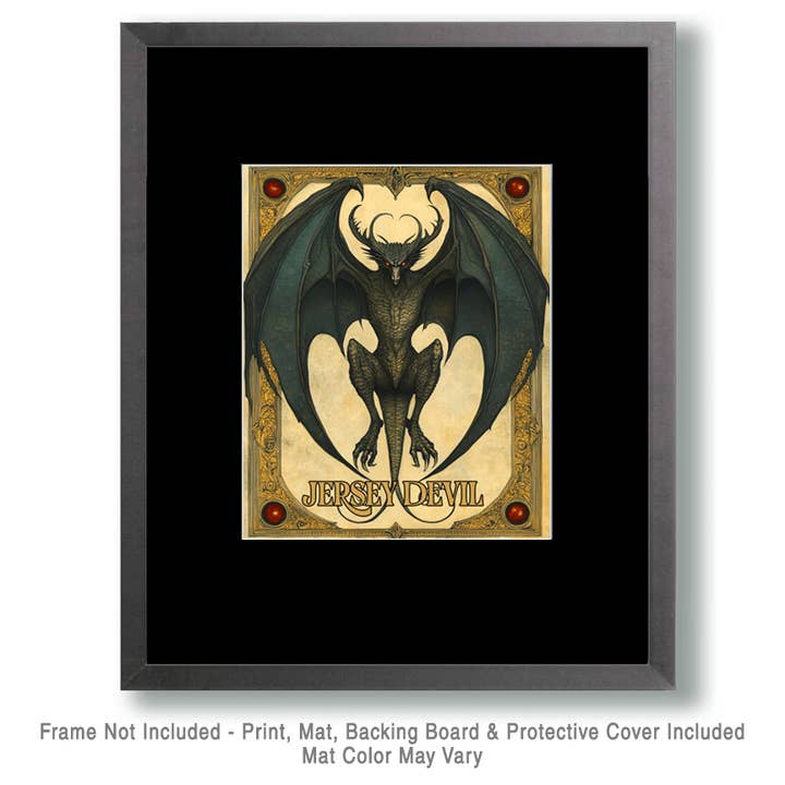 Mowbi - Wholesale Art Print - Jersey Devil - Mythical Beasts Wall Art Prints – 8″x10″ Artwork for 11″x14″ Frame1