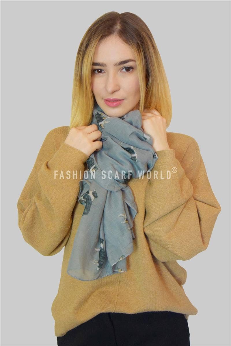 Fashion Scarf World - Wholesale Scarf - Women's - Border Collie Sheep Dog Print Scarf12