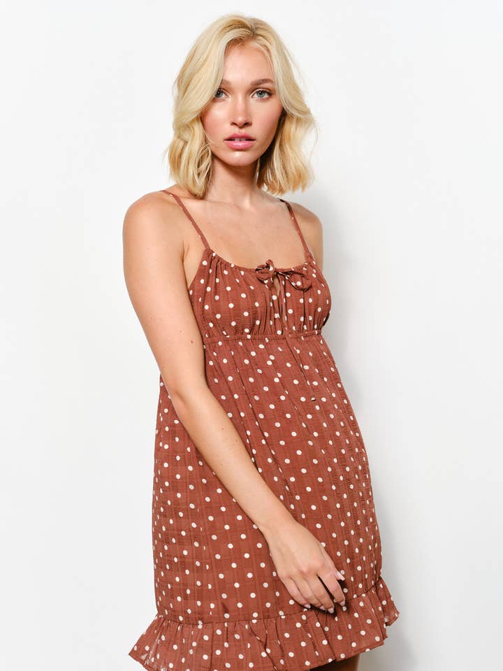 JADE BABYDOLL DRESS – Polkadot, Mini Dress for wholesale by Pretty Garbage