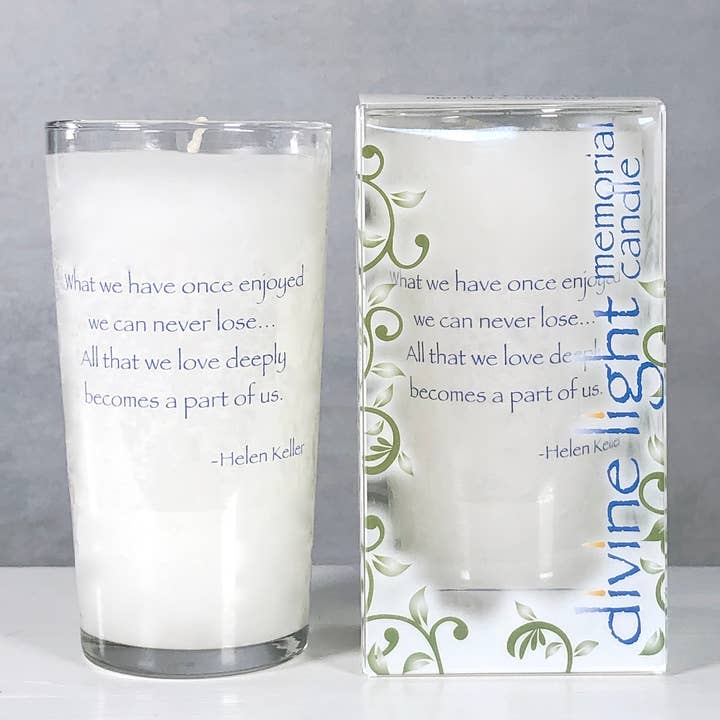 Divine Light Memorial Candles - Wholesale Votive Candle - What We Have Once Enjoyed Memorial Sympathy Candle