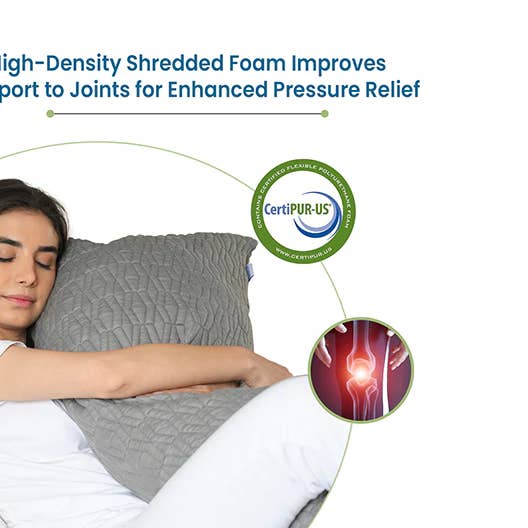 SLEEPSIA Llc - Wholesale Bedding Pillow - Sleepsia Shredded Memory Foam Full Body Pillow