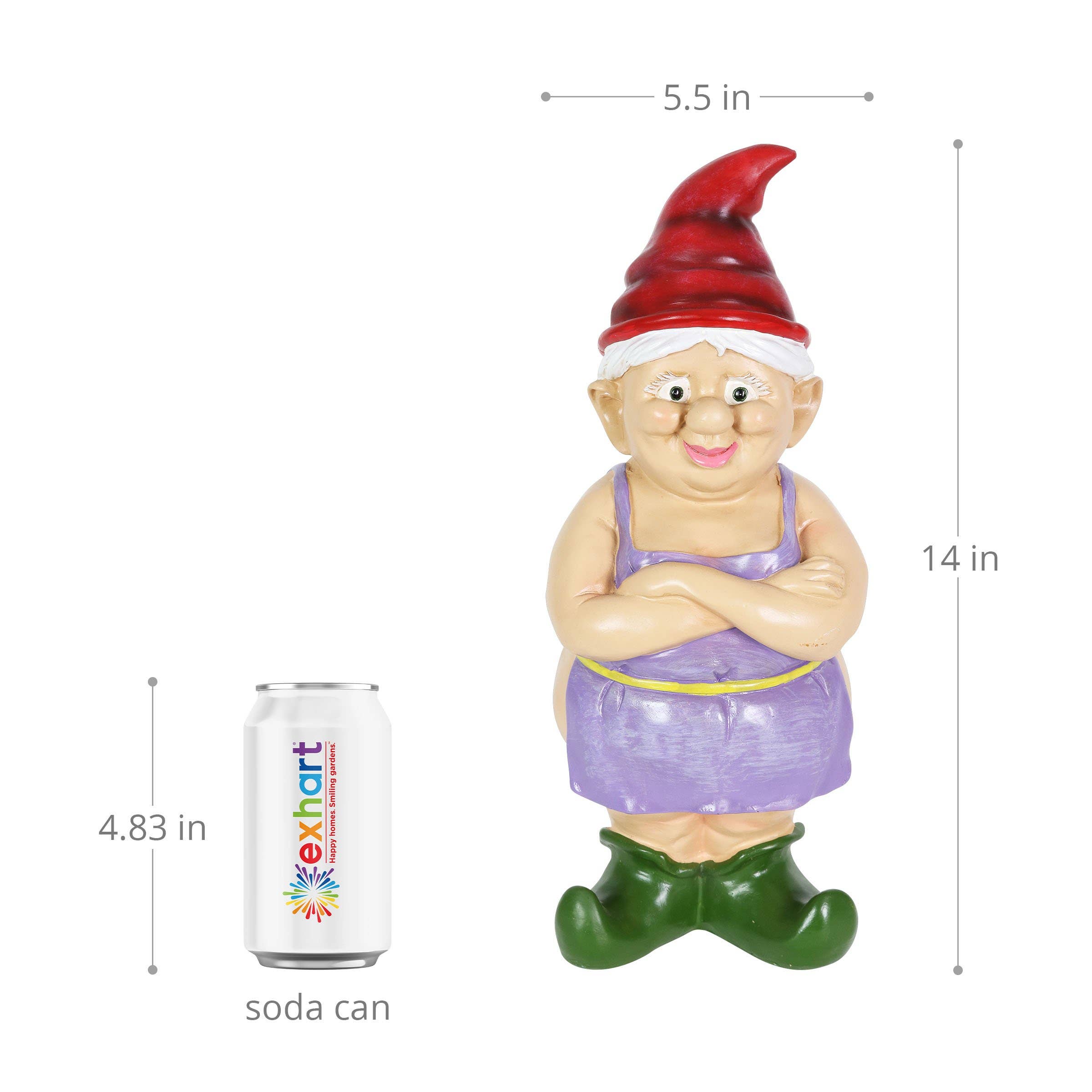 Exhart - Vente Nains de jardin - Statue de gnome nu Betty fesses7