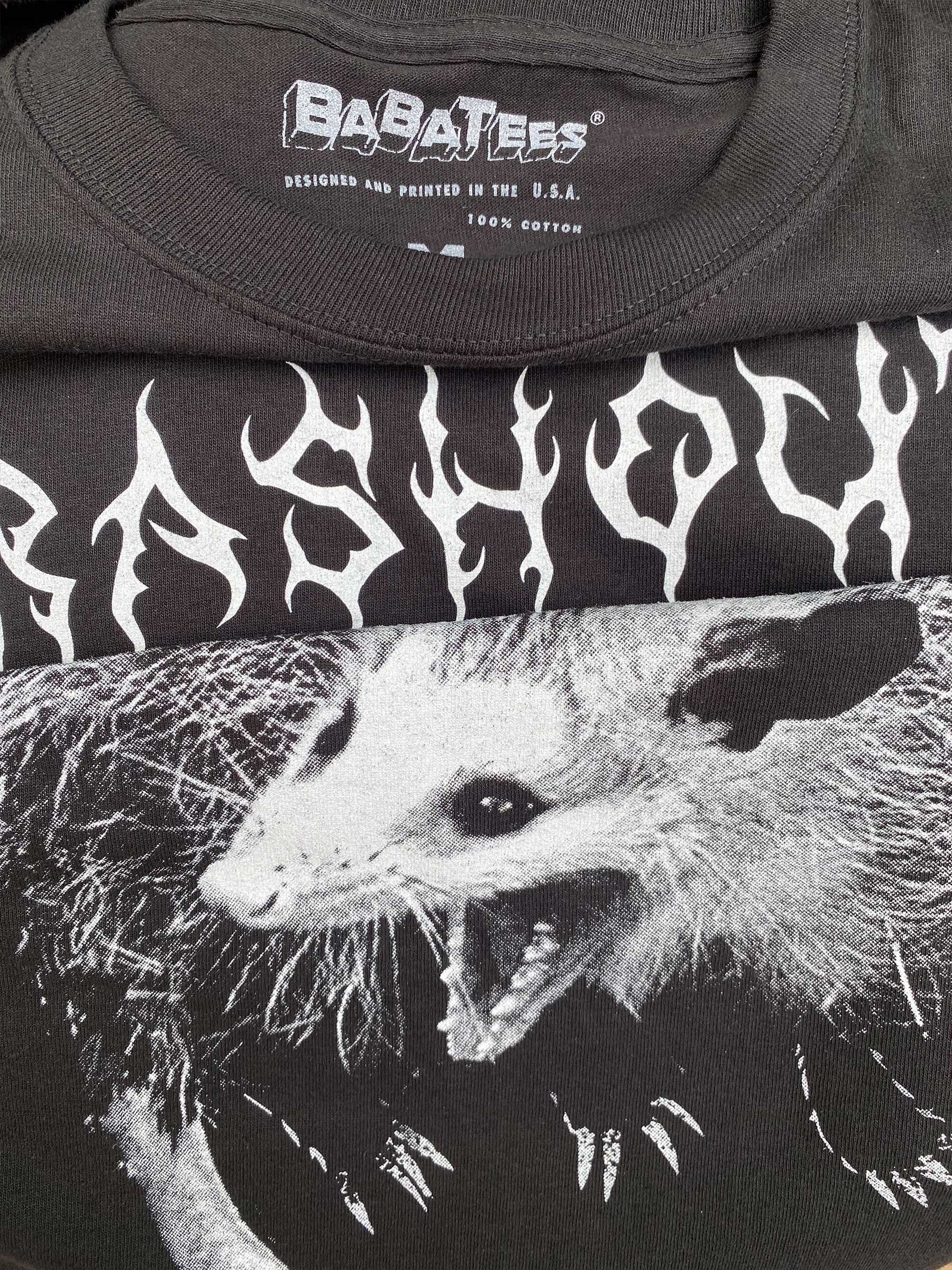 BabaTees - Wholesale Screen Printed T-Shirt - Unisex - Crashout Possum Tshirt for Men & Women 80s style1