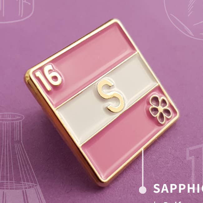 Sapphic - Sulfur | Enamel Badge for wholesale by Yas Petit Poulet