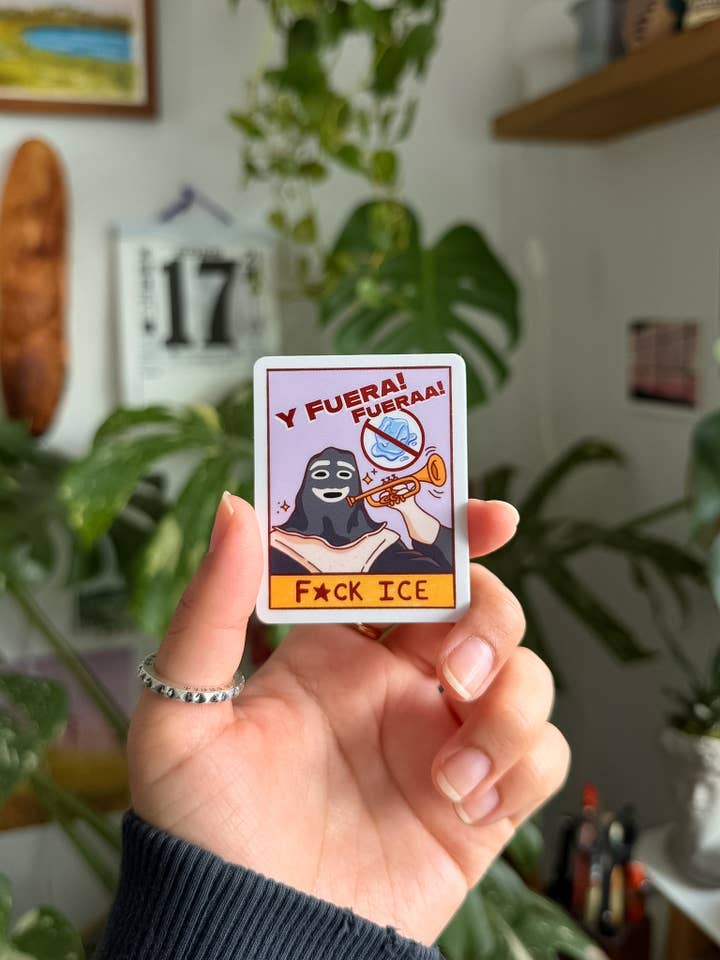 Y Fuera Sticker for wholesale by Marlene Vega Studio