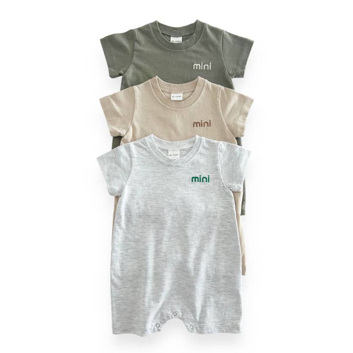 Baby Family Embroidery "mini" Jumpsuit (3-18m) - 3 Colors for wholesale by At Noon
