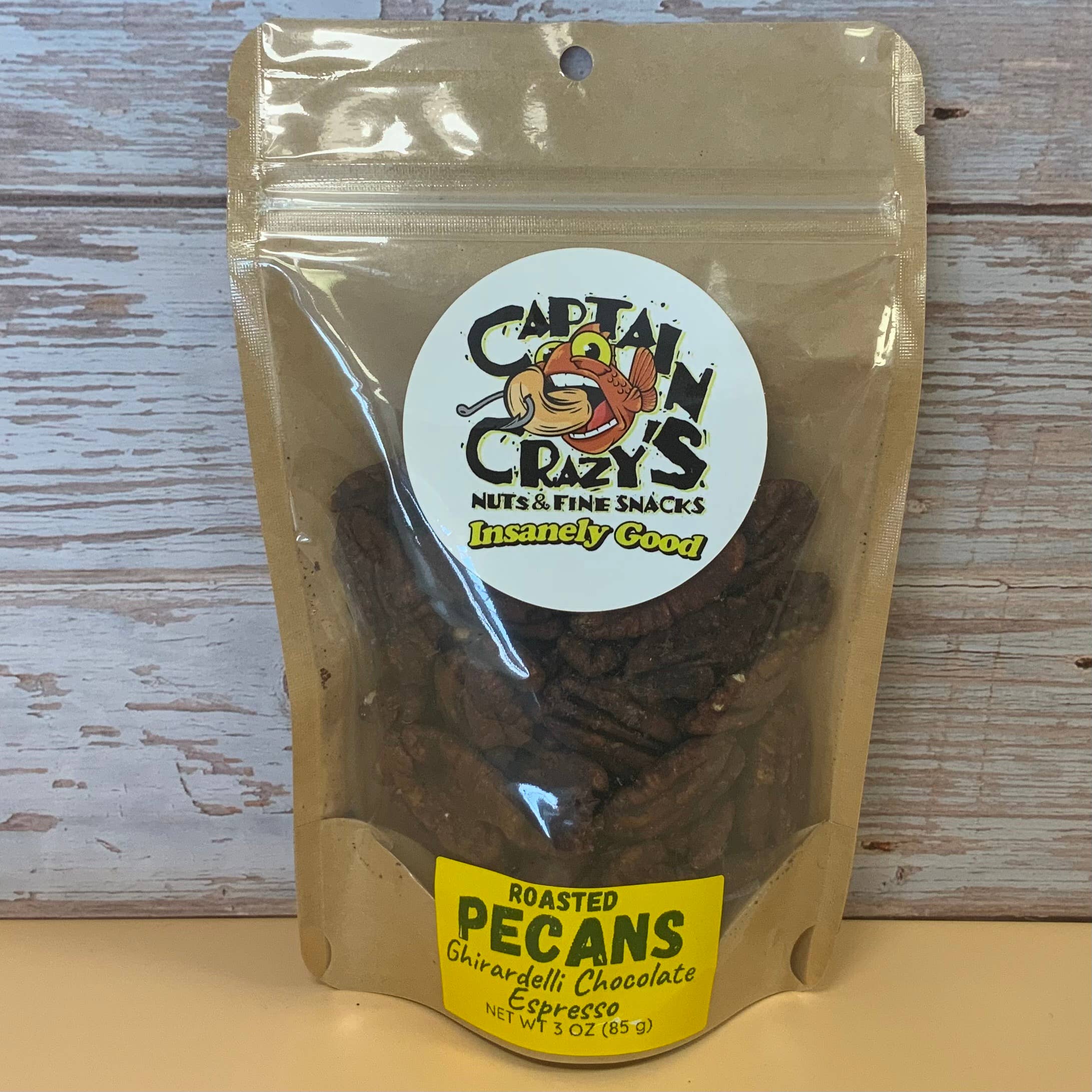 Captain Crazy’s Nuts and Fine Snacks - Wholesale Nuts - ROASTED PECANS Ghirardelli Chocolate Espresso | Sweet Nuts1