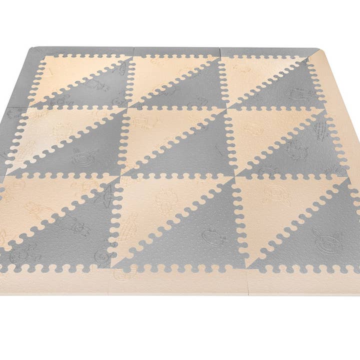 LUBABYMATS - Wholesale Play Mat - Kids & Baby - Grey and Beige Padded Carpet for Babies2
