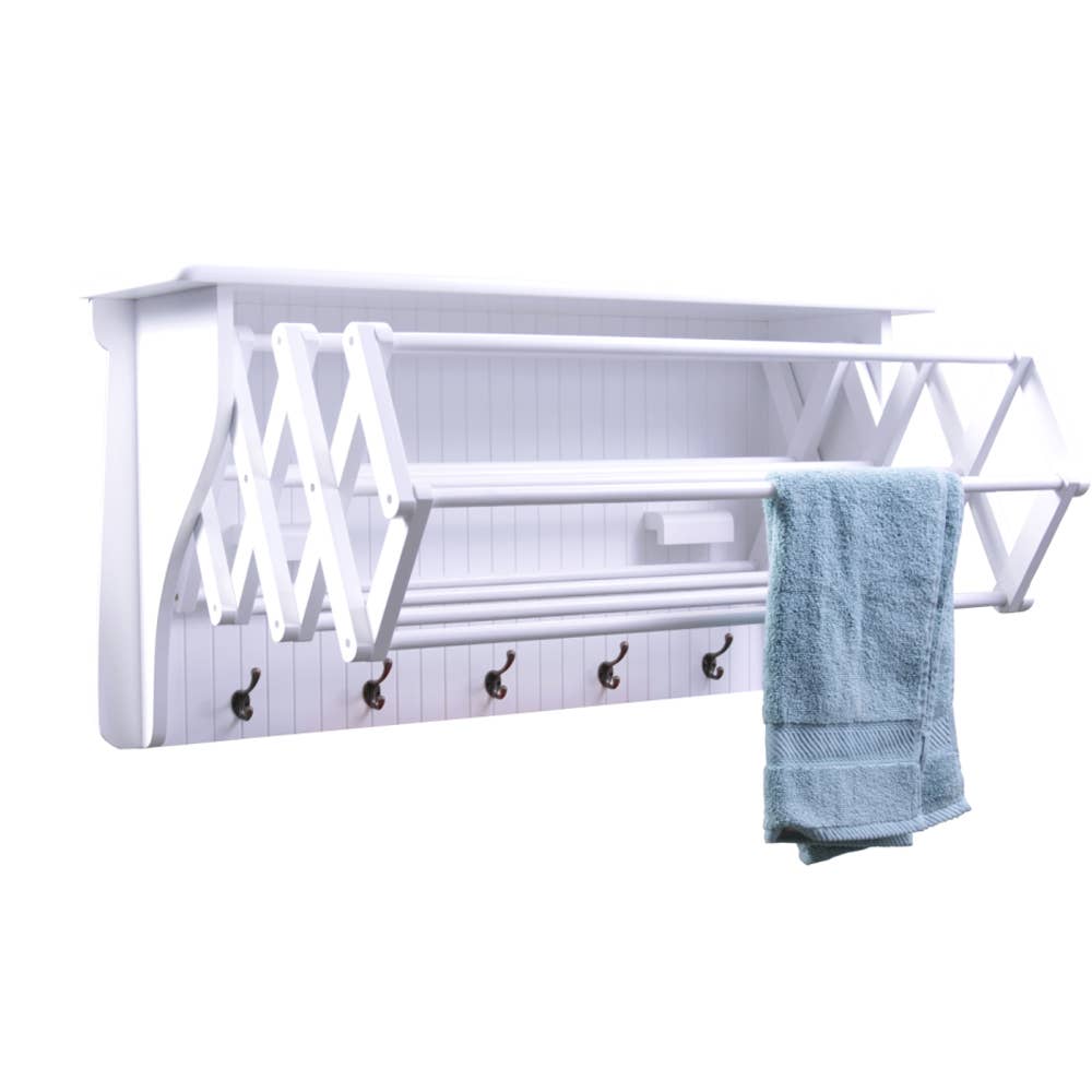 Danya B - Wholesale Wall Mounted Shelf - Wall Mounted Retractable Accordion Drying Rack2