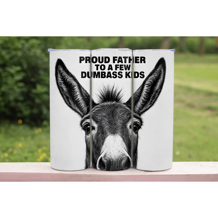 Proud Father 20oz Skinny Tumbler for Father's Day for wholesale by Justified Madness1