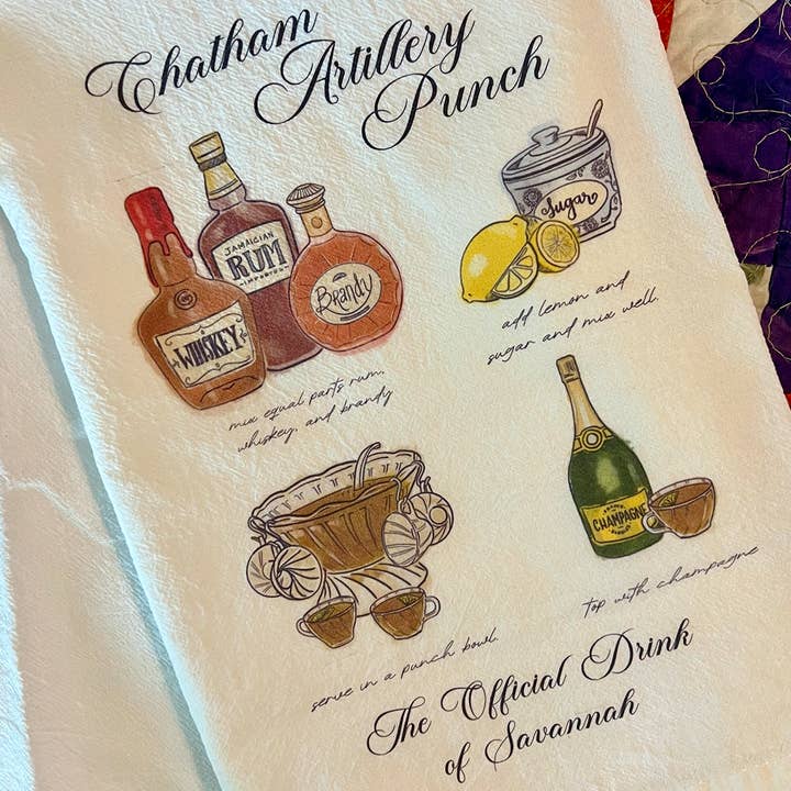 L. R. Fern - Wholesale Tea towel - Chatham Artillery Punch Savannah Tea Towel2