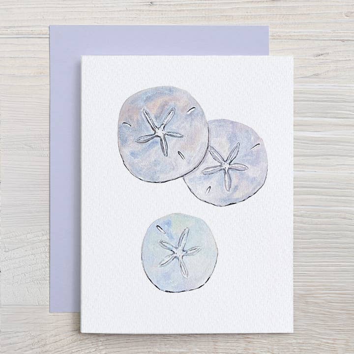 Waterline Studio - Wholesale Stationery/Notecard Set - Watercolor Sand Dollars Note Card
