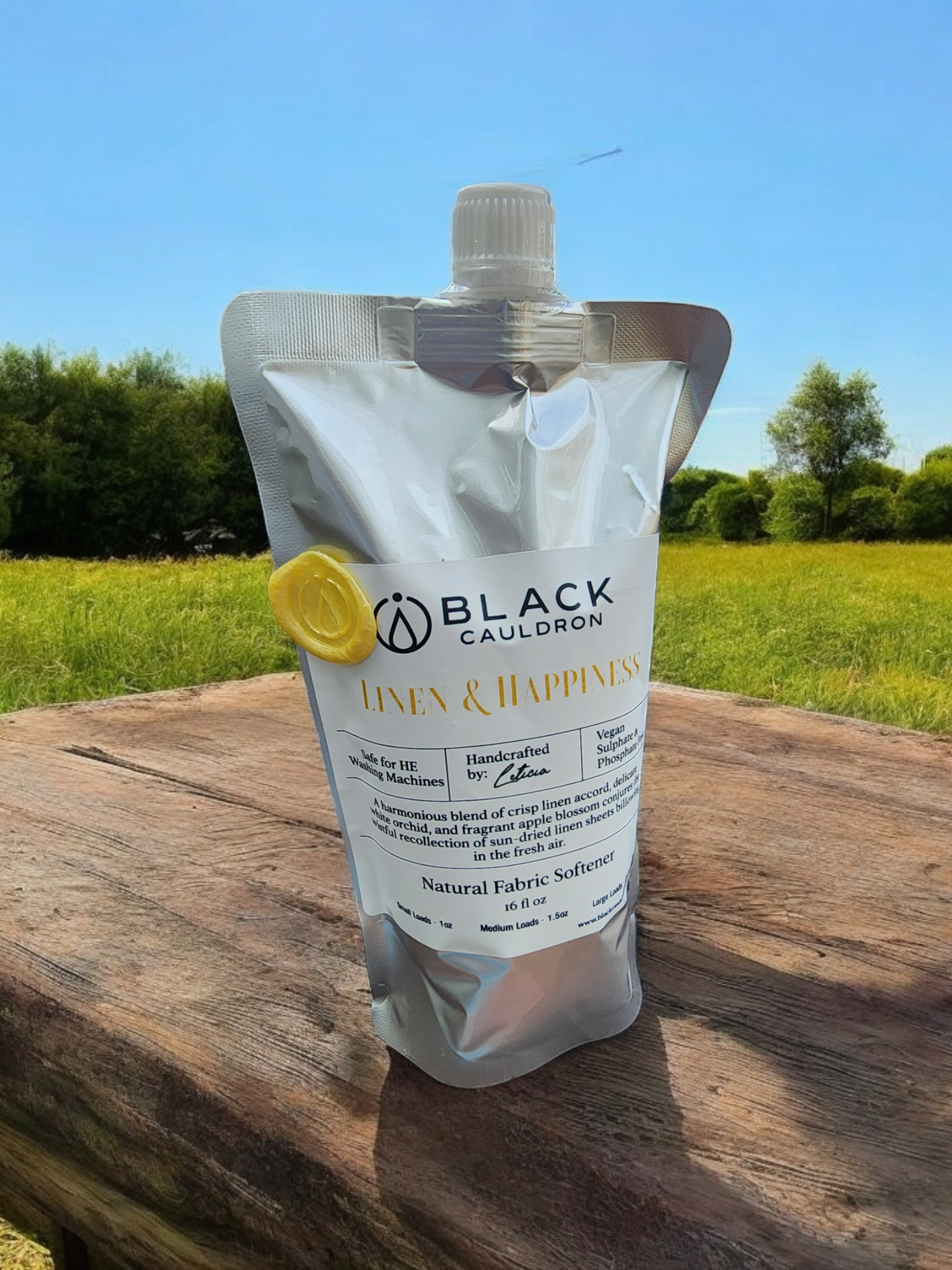 Black Cauldron Soap Co. – wholesale Fabric softener – Linen & Happiness Fabric Softener Conditioner | Fresh and Soft Laundry 16oz2