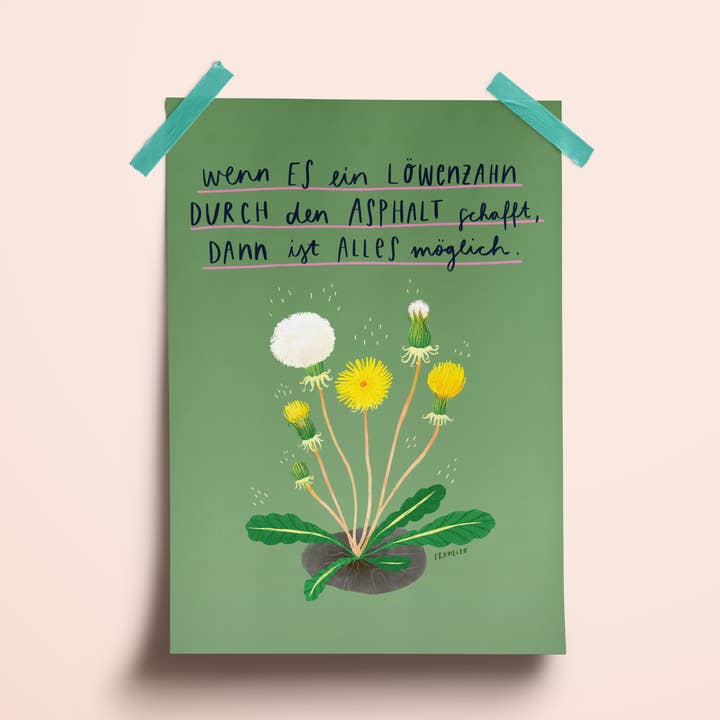 Print A4 “Dandelion” for wholesale by franzizo nachhaltige papeterie