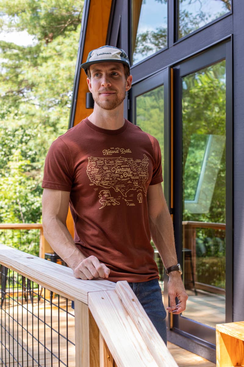 The Landmark Project - Wholesale Screen Printed T-Shirt - Unisex - National Parks Map Tee7