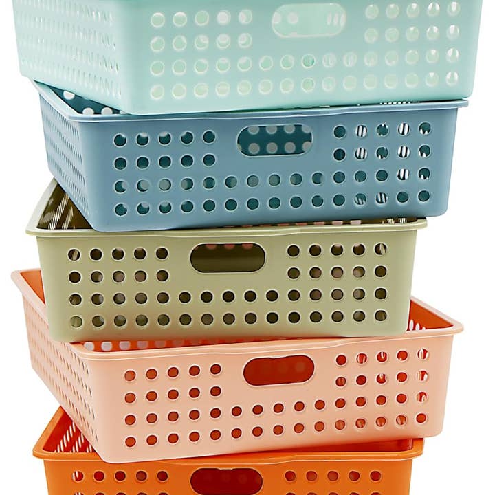 4E's Novelty 6 Pack Classroom Paper Baskets, Organizing Desk Boho Tray for wholesale by 4E's Novelty