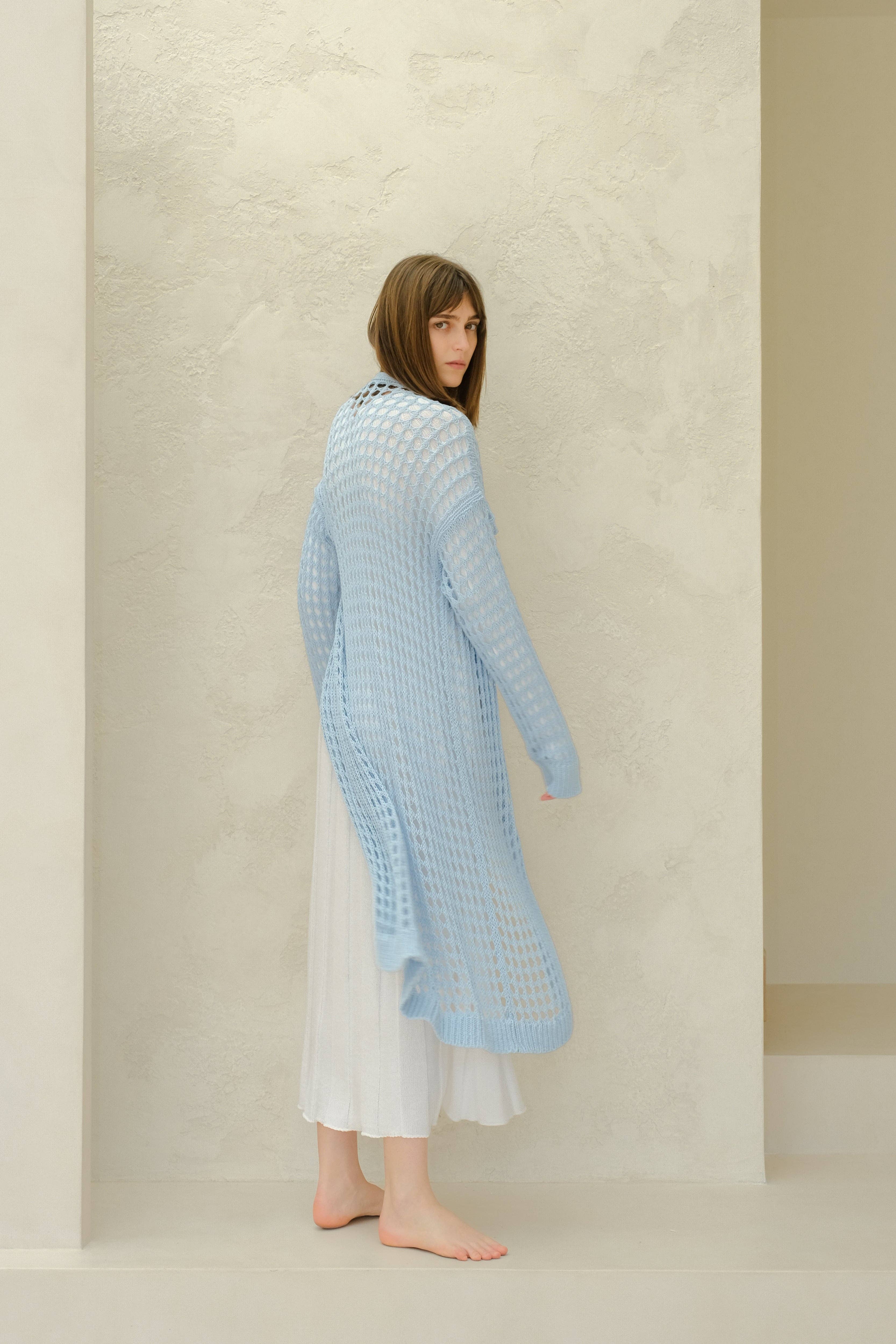 Lèmme – Engroshandel Cardigan - Dame – Fin bomulds hæklet maxi-cardigan28