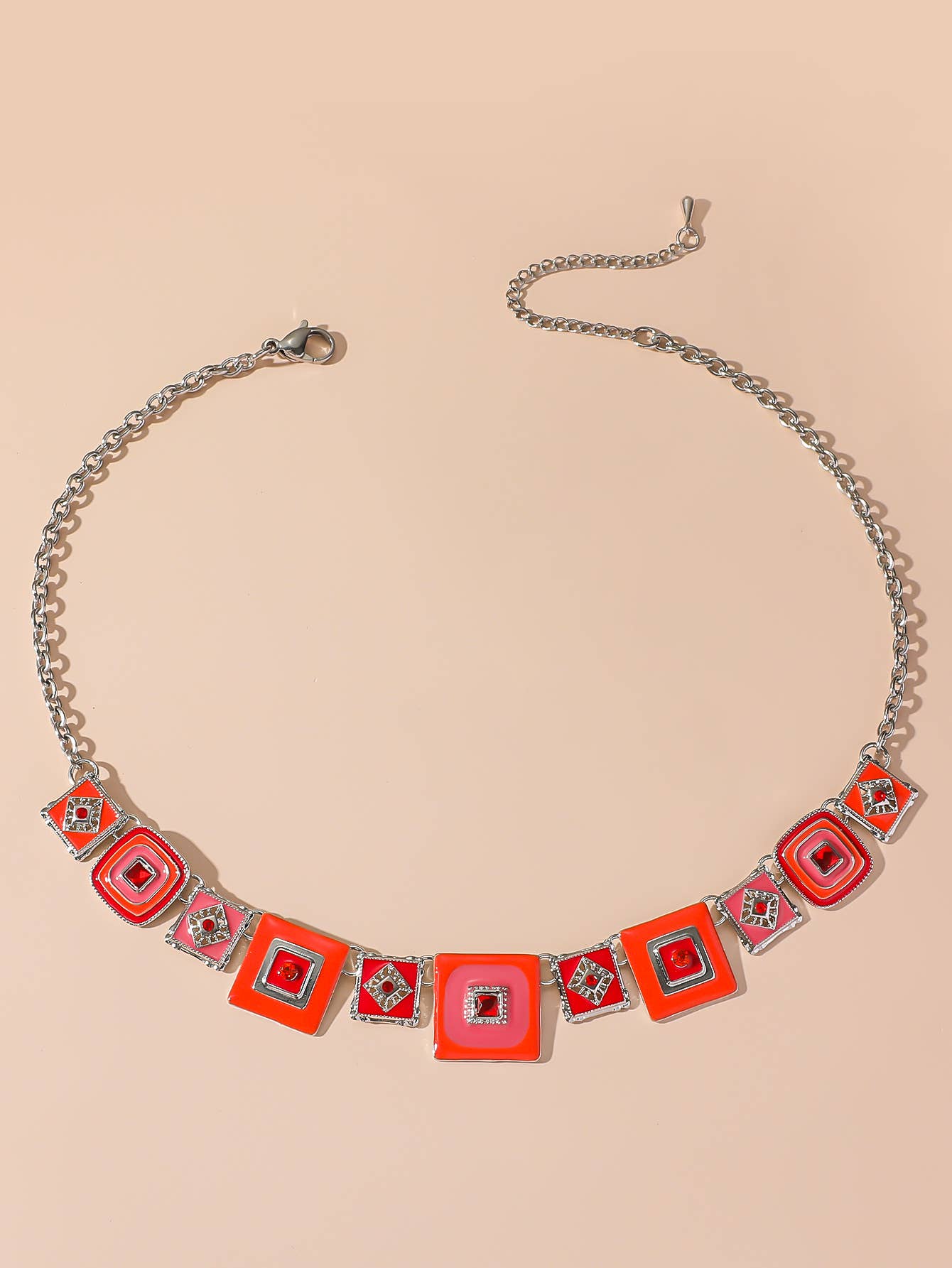 Blossom bijoux – Großhandel Gliederhalskette – 24PECC002 Halskette aus Edelstahl0