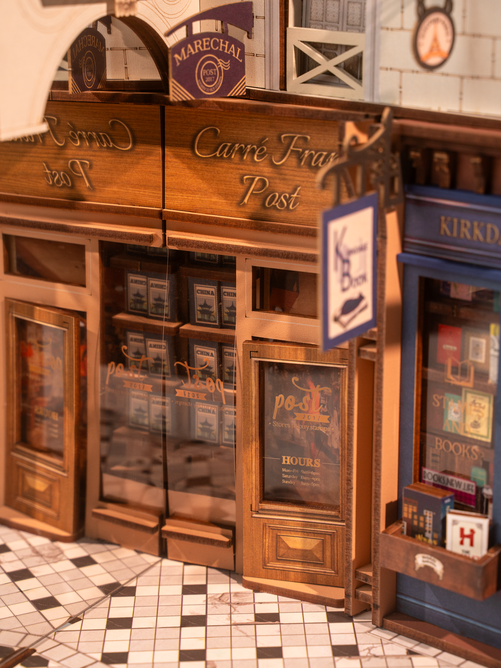 Hands Craft – wholesale Pussel - Barn – Gör-det-själv Bokvrå Kit: Paris Arkad Date med Dammskydd7