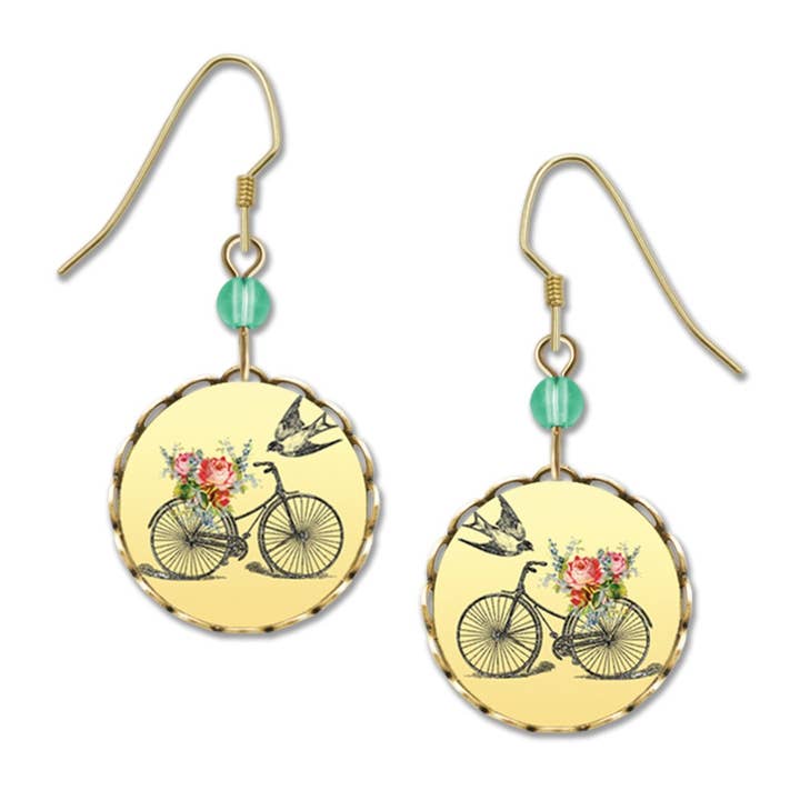 Vintage Bike With Bird In Lace for wholesale by Left Hand Studios