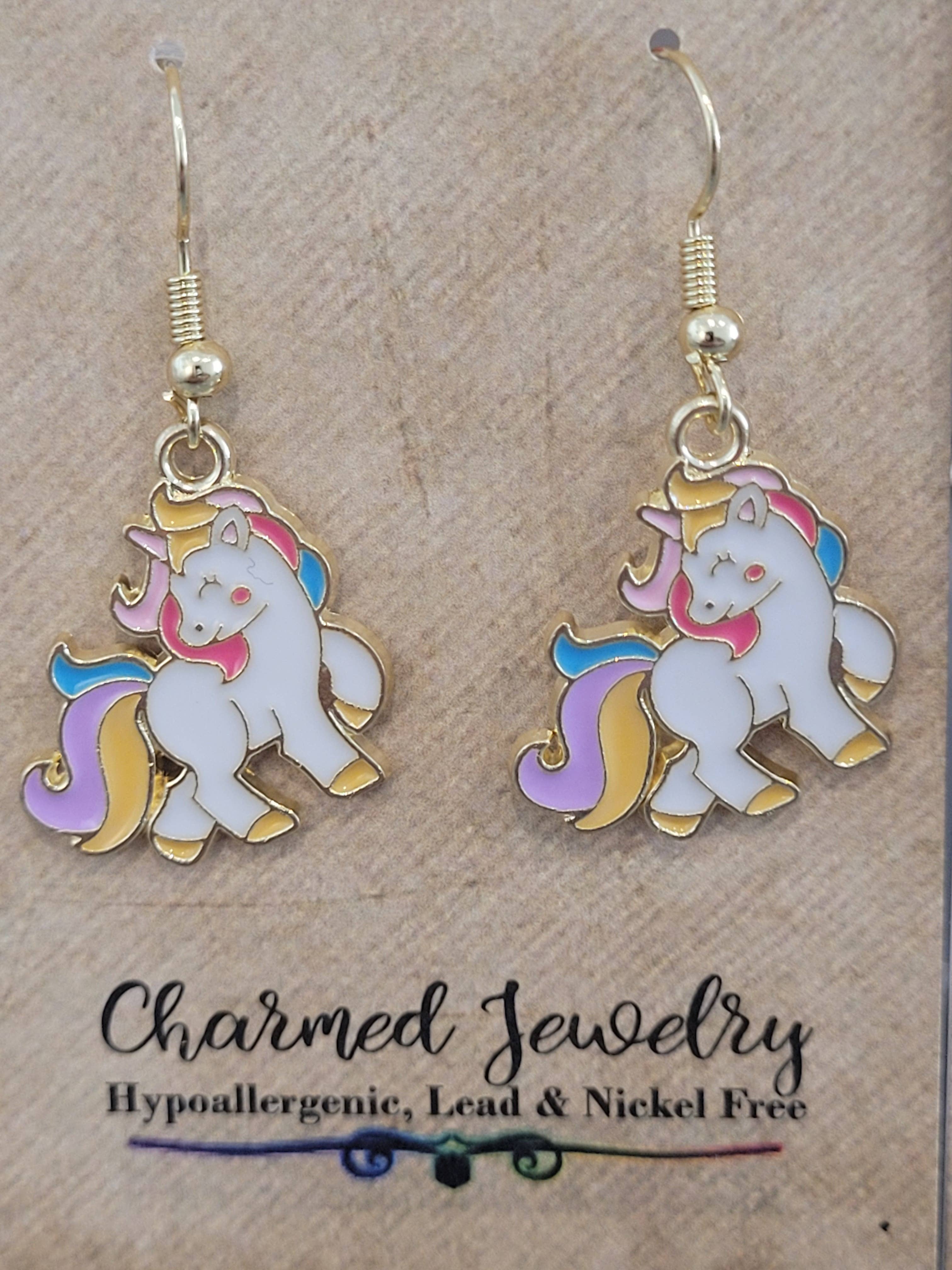 Con-Quest Crafts - Wholesale Jewelry Set - Unicorn &  Pegasus Cute Earrings, Necklaces and Zipper Pulls3