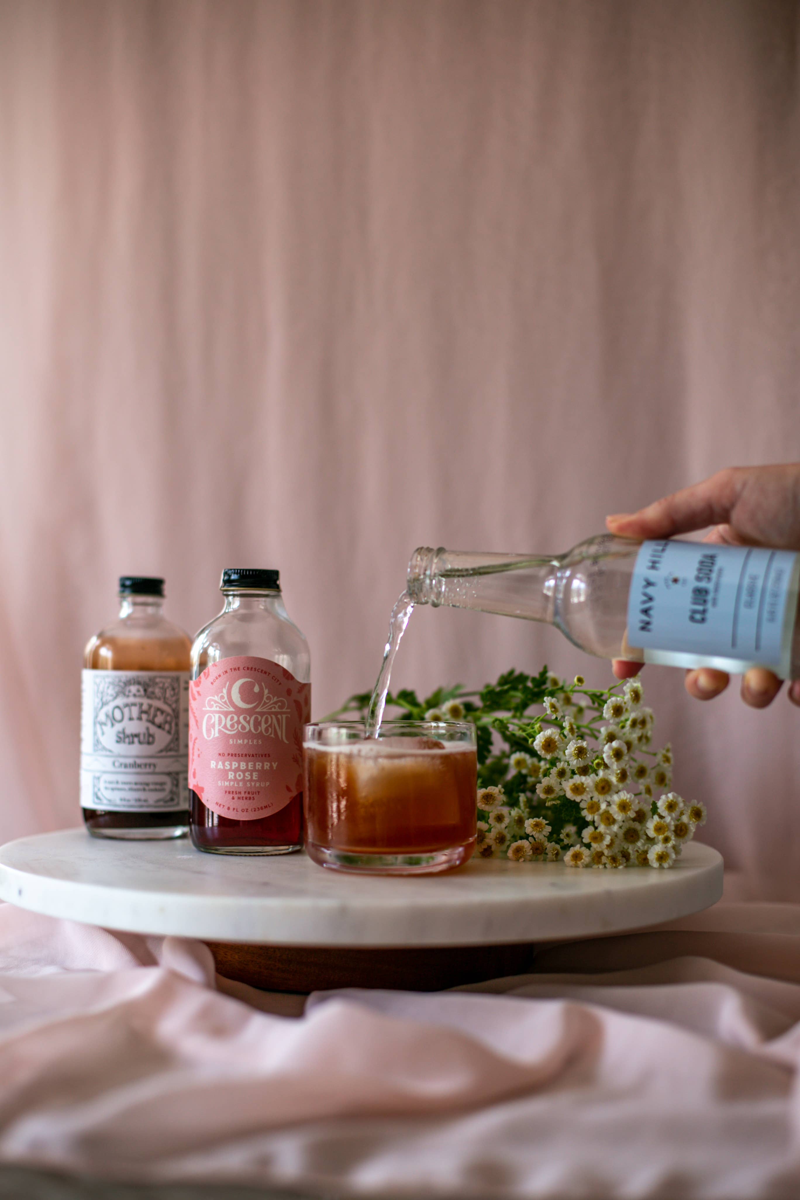 Crescent Simples - Wholesale Cocktail Mix/Syrup - Raspberry Rose Simple Syrup3