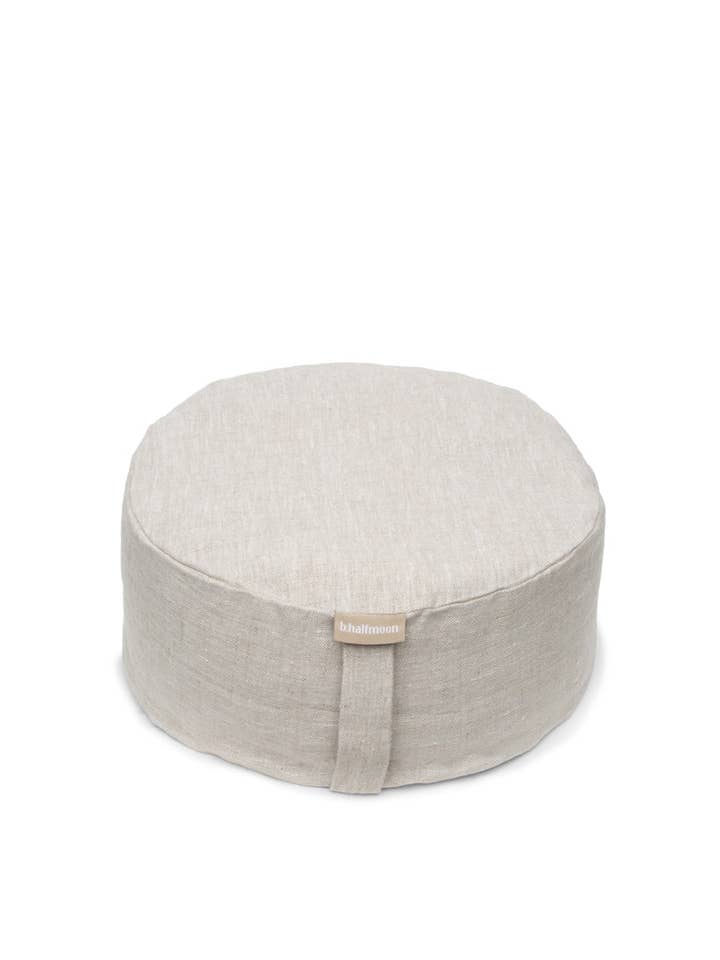 linen mod meditation cushion for wholesale by b, halfmoon