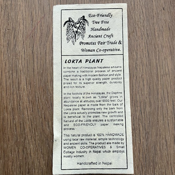 Luna-Leena  - handmade in Nepal - Wholesale Notebook - notebook A5 - Dutch houses print blue - handmade ecopaper3