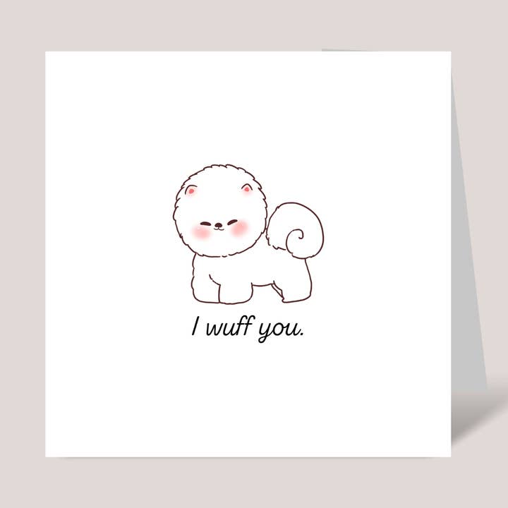 Pomeranian Valentine's Day Card for Dog Lovers for wholesale by Design Sprinkles