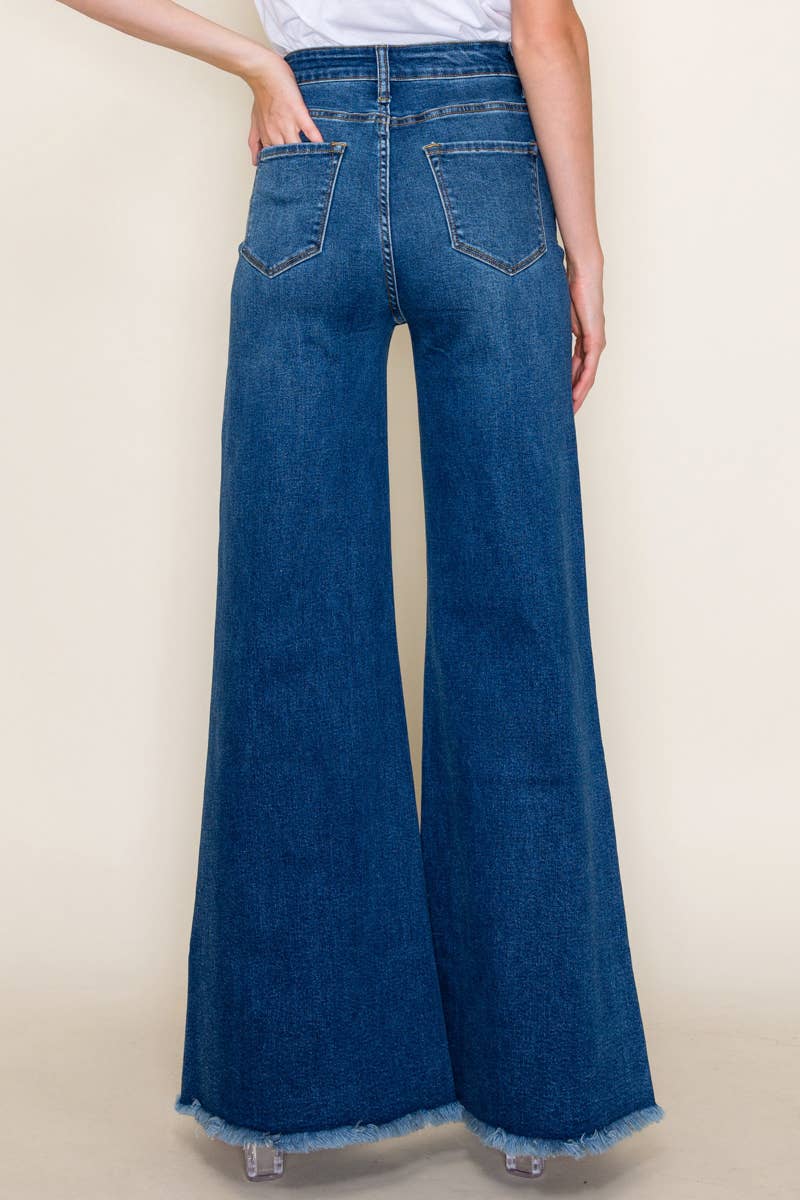 O2 Denim - Wholesale Jeans - Women's - PW511DK Wide Leg Denim Jeans  3