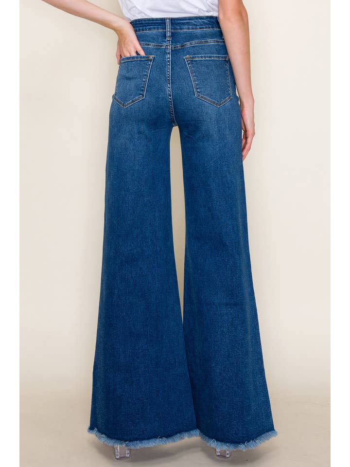 O2 Denim - Wholesale Jeans - Women's - PW511DK Wide Leg Denim Jeans 3