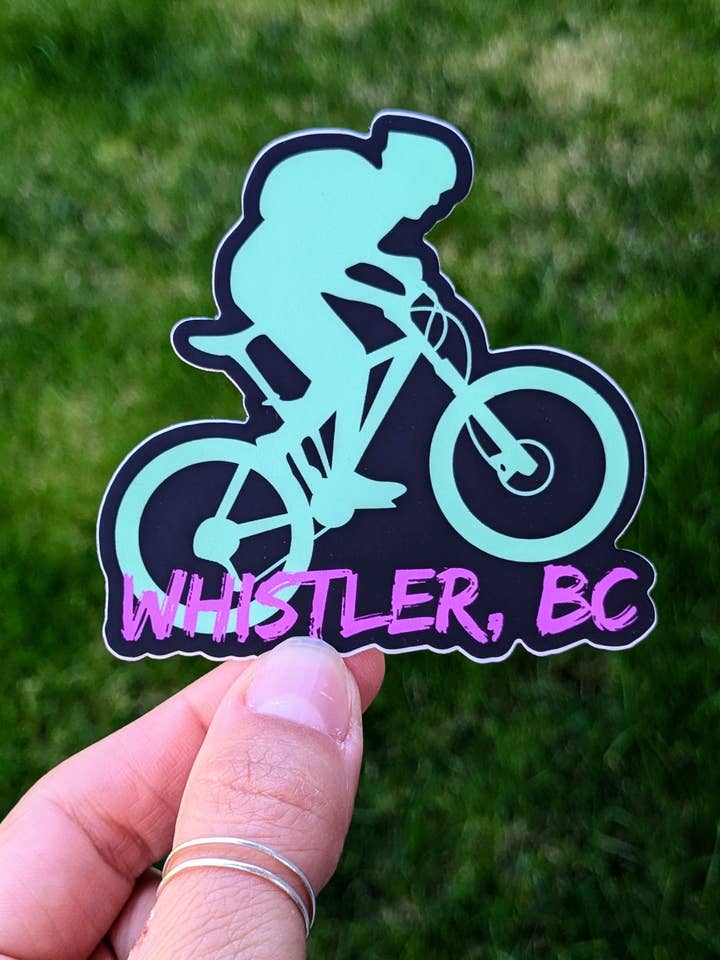 Autocollant pour vélo de montagne Whistler BC Canada pour la vente par Northwest By Nature