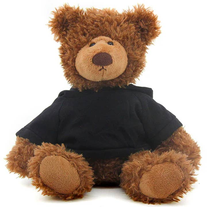 10" Curly Teddy Bear with Custom Hoodies | Stuffed Animals for wholesale by Plushland