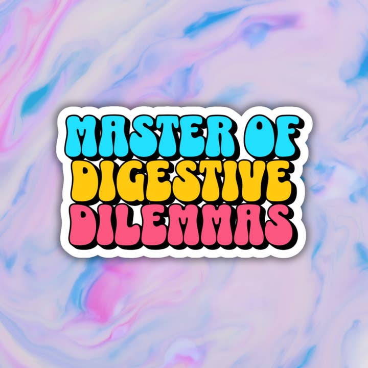Master of Digestive Dilemmas - Sticker for wholesale by Harper Grace Press