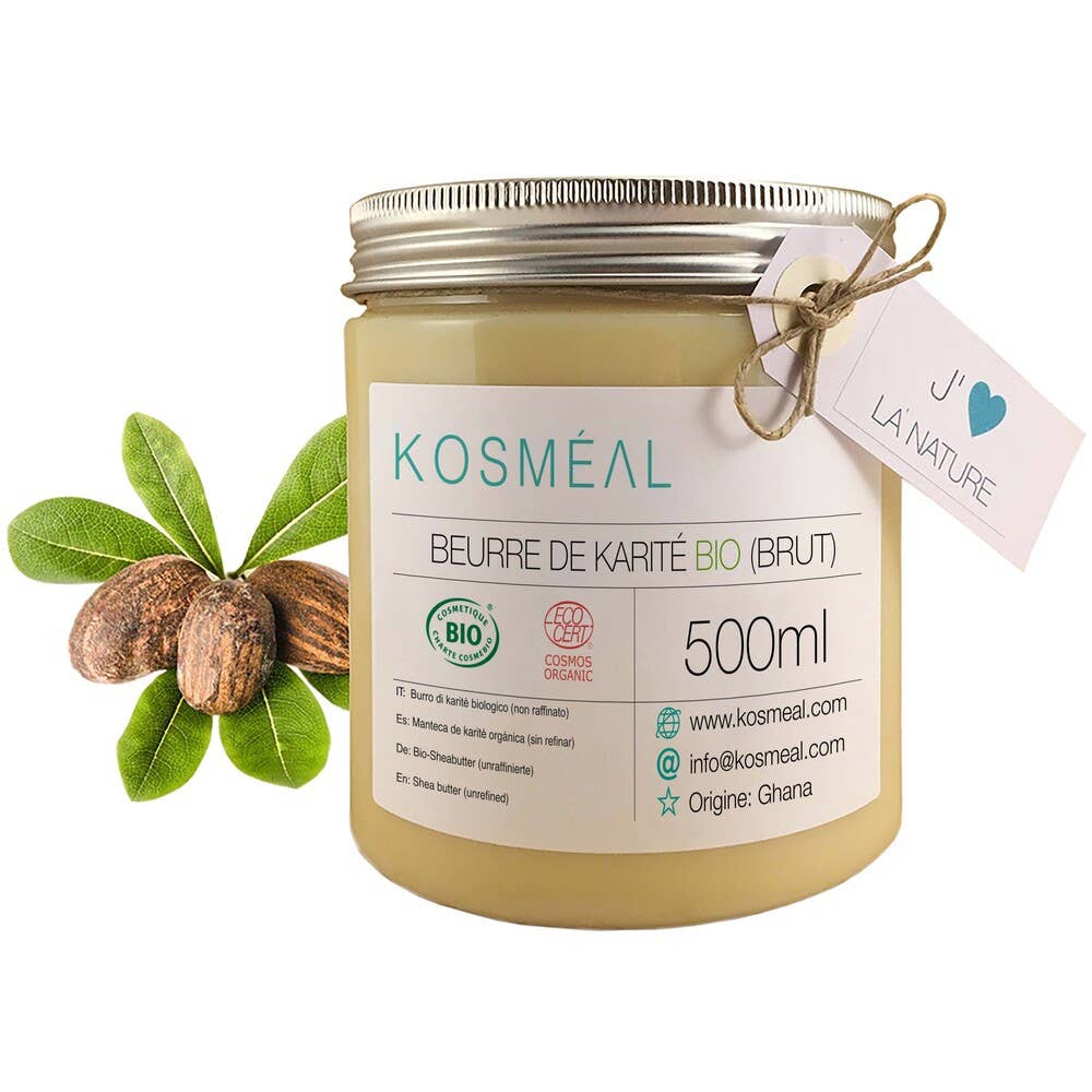 KOSMÉAL – wholesale Kroppsbalsam/Smör – Ekologisk rått sheasmör - 500 ml - Certified Organic0