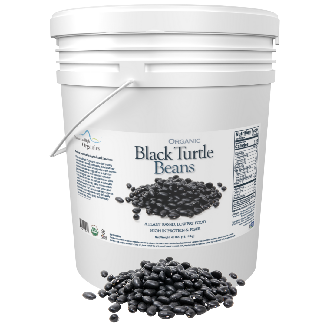 Mountain High Organics – wholesale Bönor – Certifierade ekologiska svarta bönor - 40 lb hink0