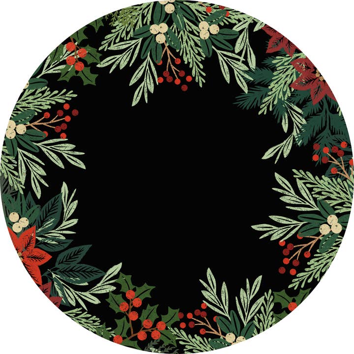 Primitives by Kathy - Wholesale Disposable Placemat - Christmas Greens Paper Placemat