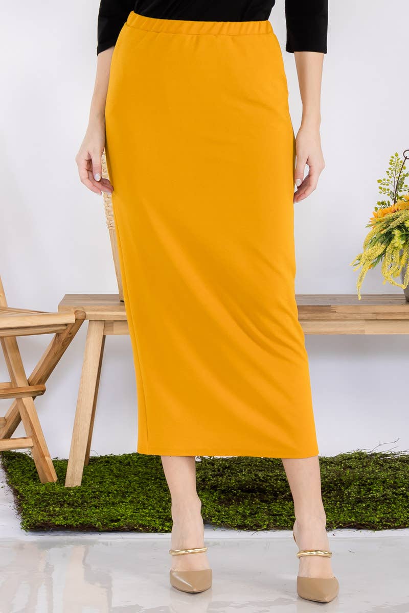 Celeste Clothing - Wholesale Skirt - Women's - CLASSSIC LONG PENCIL SKIRT IN MISSY & PLUS SIZE -CS2377025