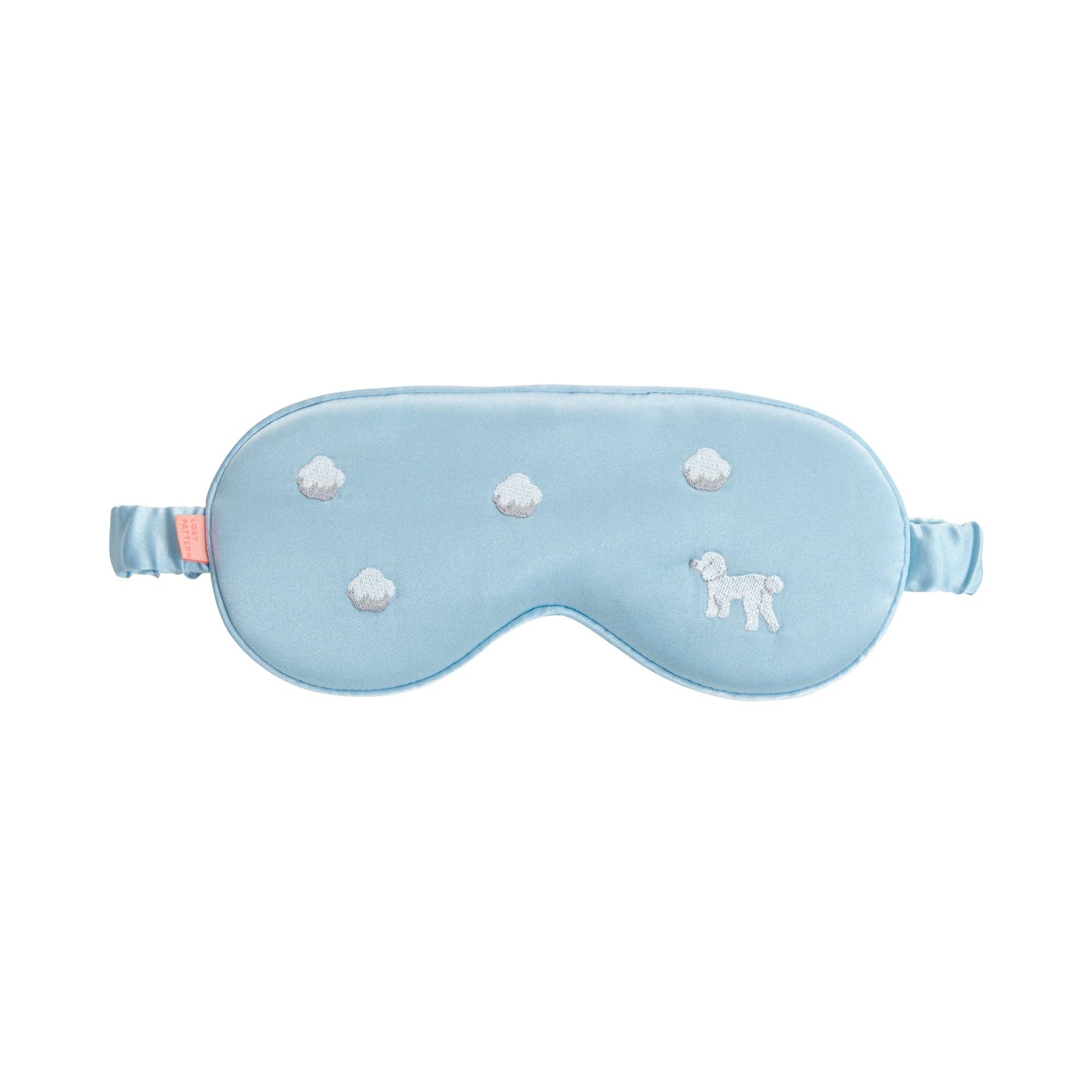 Sky Blue "Pan Pan" Silk Sleep Eye Mask for wholesale on Faire