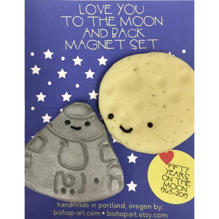 Ensemble d'aimants Love You To The Lune et Dos pour la vente par bishopart