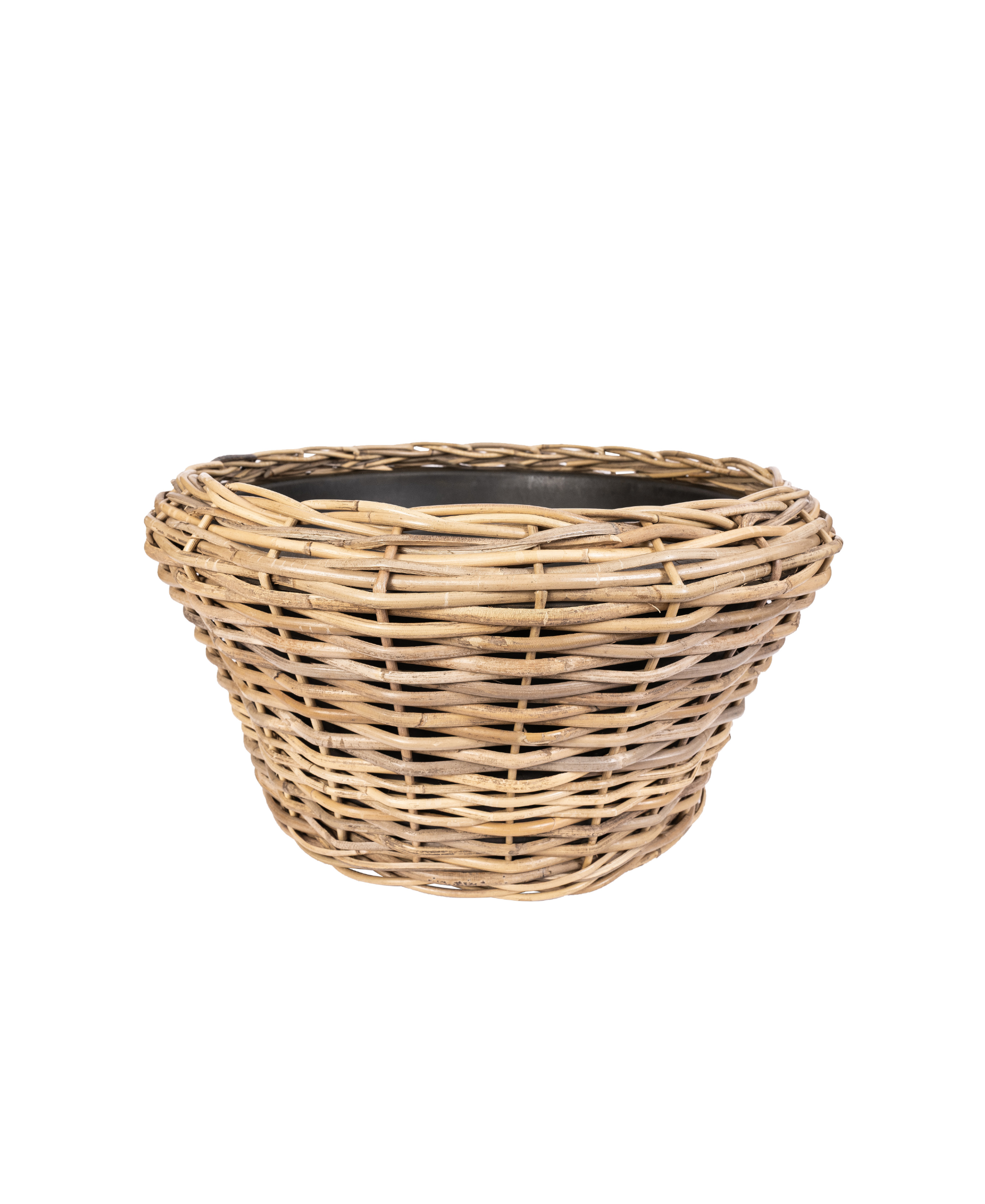 Artifacts Trading Company - Wholesale Plant Pot - Round Cone Rattan Planter with Liner - 22" 1
