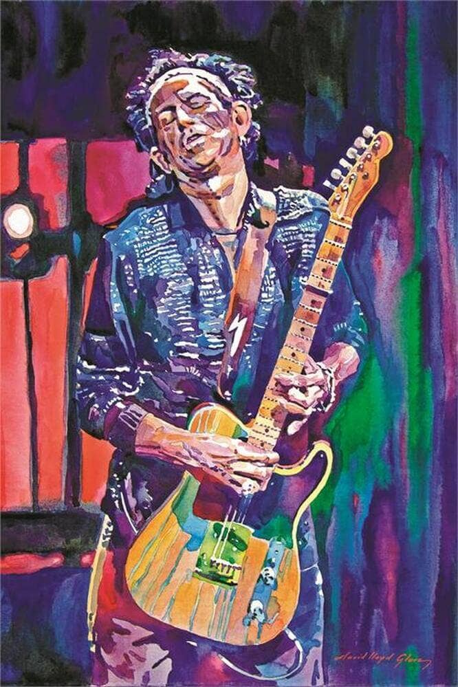 Scorpio Posters - Wholesale Poster - Keith Richards By: David Lloyd Glover - 24" X 36"0