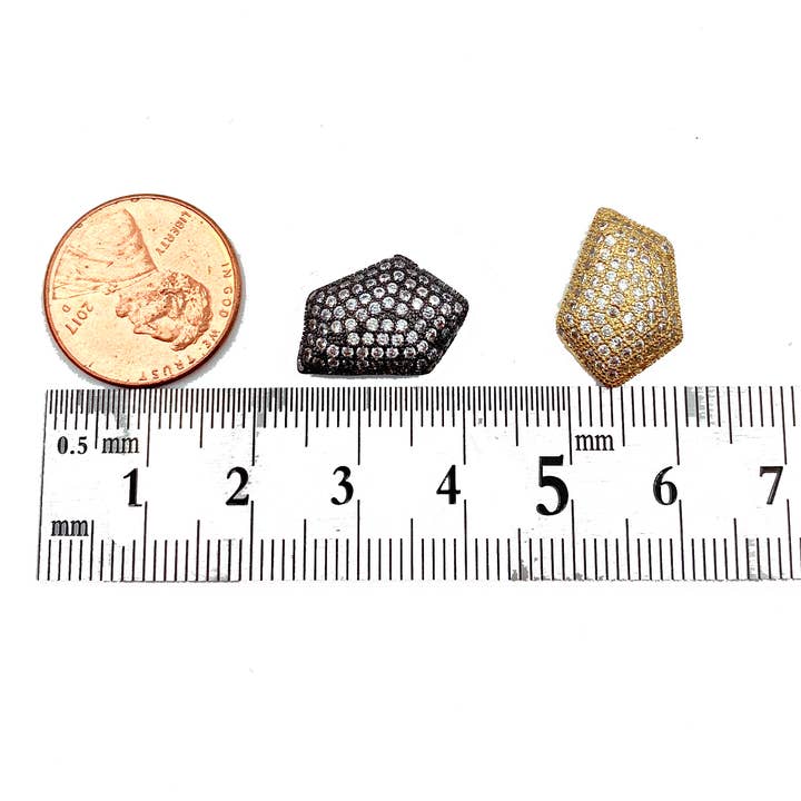 Beads Creation - Wholesale Individual Charm/Pendant - Gold Filled Nugget Beads, Irregular Shape Beads, BD0112