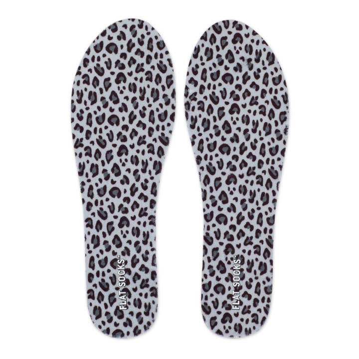FLAT SOCKS - Wholesale Socks - Women's - Snow Leopard Print FLAT SOCKS
