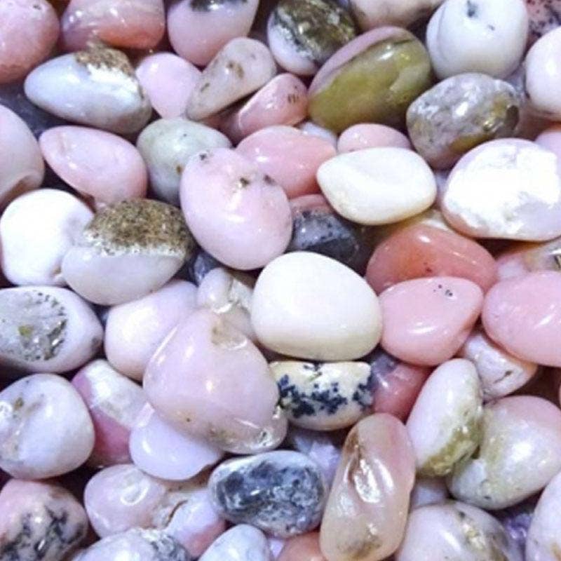 La Boîte à Cailloux - Wholesale Spiritual Stone/Crystal - Andean Pink Opal A (tumbled stone)0